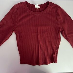 Bozzolo Dark Red Long Sleeve Tee
